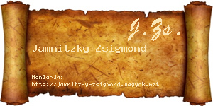 Jamnitzky Zsigmond névjegykártya