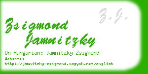 zsigmond jamnitzky business card